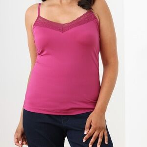 Cleo Lace Trim Thin Strap Cami Size Medium